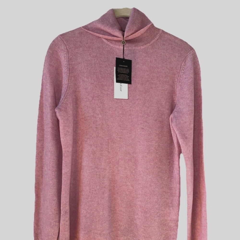 Charter Club Cashmere Turtleneck Pink Women's Sweater